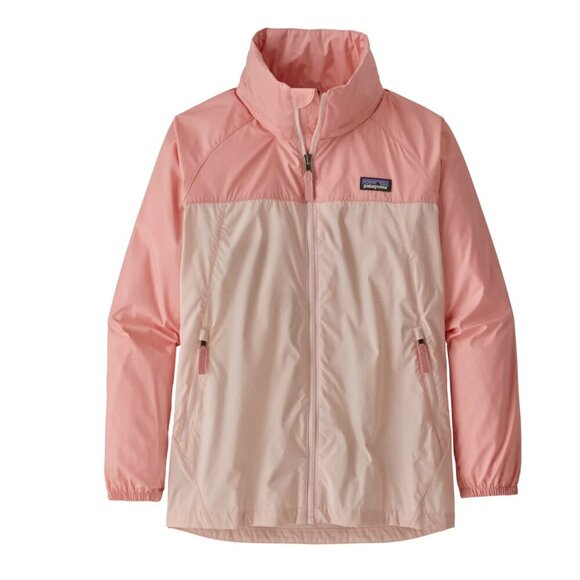 NWT Patagonia Girls XL 14 Pink Light & Variable Hoody Windbreaker Jacket Zip